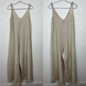 Martina Innocenti 100% Linen Neutrals Jumpsuit Romper Wide leg Shapeless Coastal
